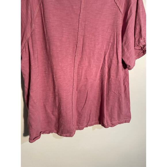 Kori America Pink Tshirt with Cheetah Print Trim - Picture 6 of 8